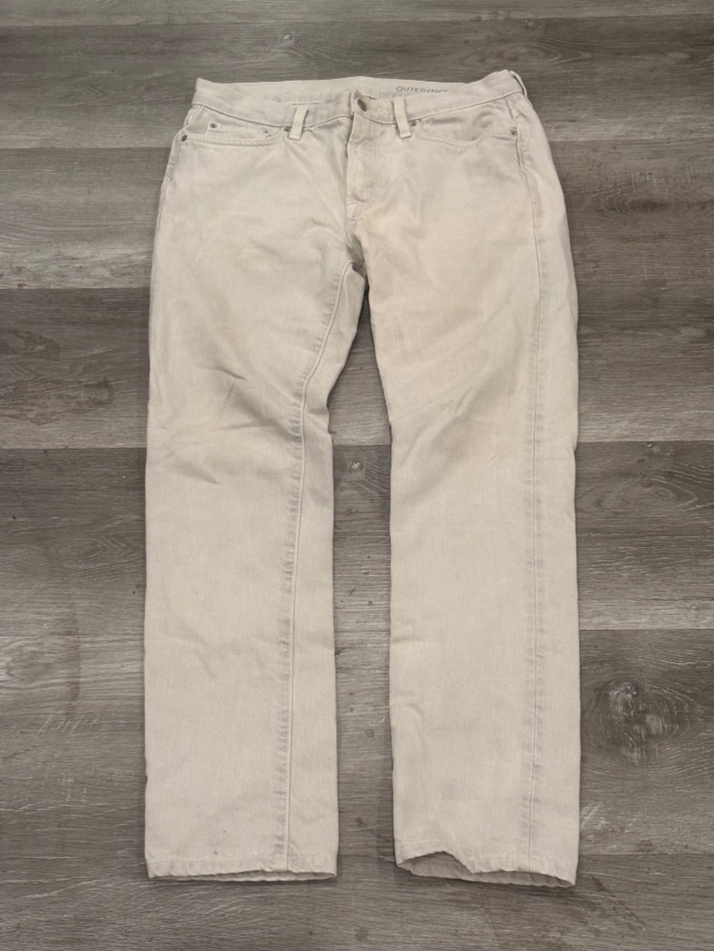 Outerknown Jeans Mens 32x32 Drifter Slim Tapered S.E.A. Light Wash Denim Gray